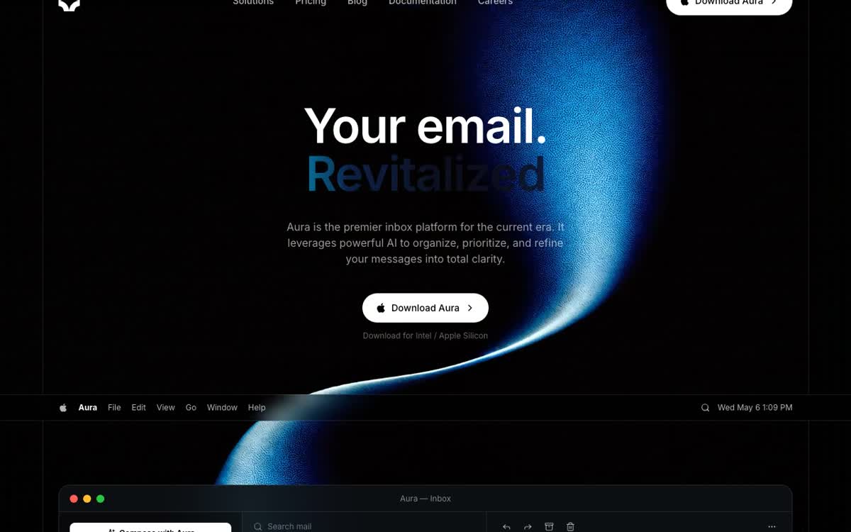 Aura Email 行銷產品落地頁